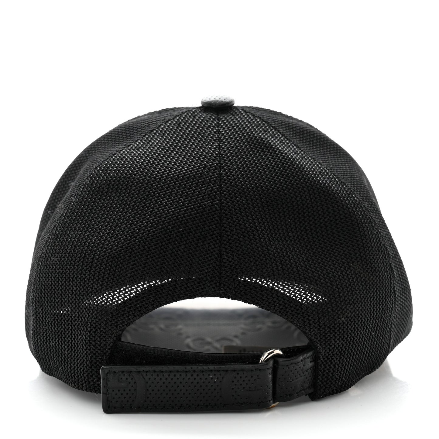 Calfskin Mesh GG Tennis Embossed Gary Baseball Hat M Black