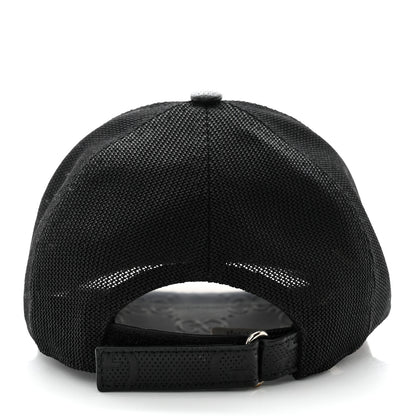 Gucci Calfskin Mesh GG Tennis Embossed Gary Baseball Hat M Black 13 of 18