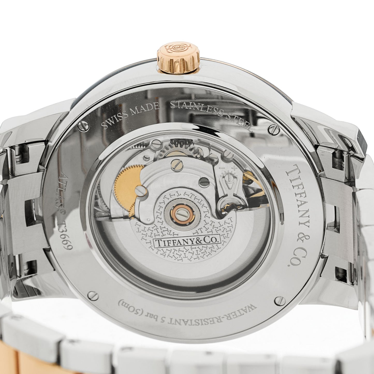 Stainless Steel 18K Rose Gold 42mm Atlas Automatic Watch