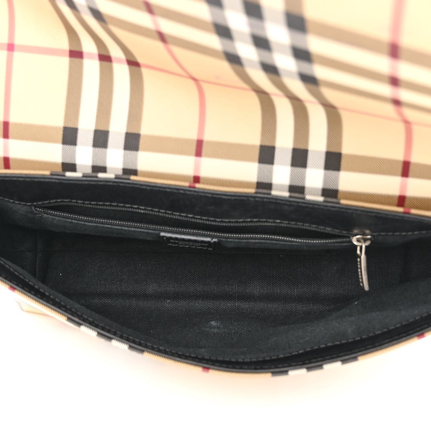 House Check Flap Shoulder Bag Black