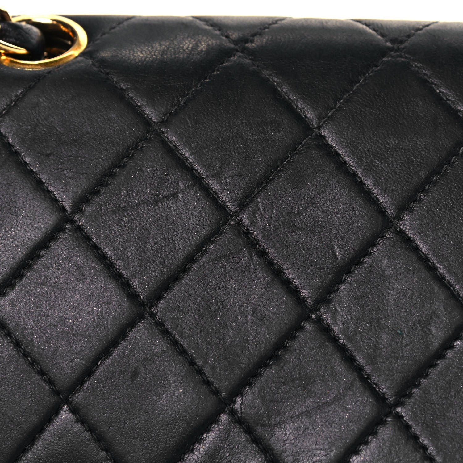 Chanel Lambskin Quilted Medium Double Flap Black 13 of 21