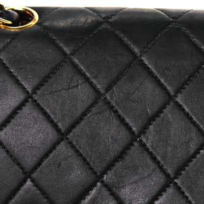 Chanel Lambskin Quilted Medium Double Flap Black 13 of 21