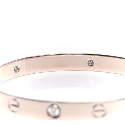 Cartier 18K White Gold 6 Diamond LOVE Bracelet 16 4 of 7