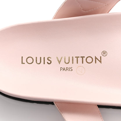 Louis Vuitton Mahina Bom Dia Flat Mule Sandals 39 Light Pink 6 of 8