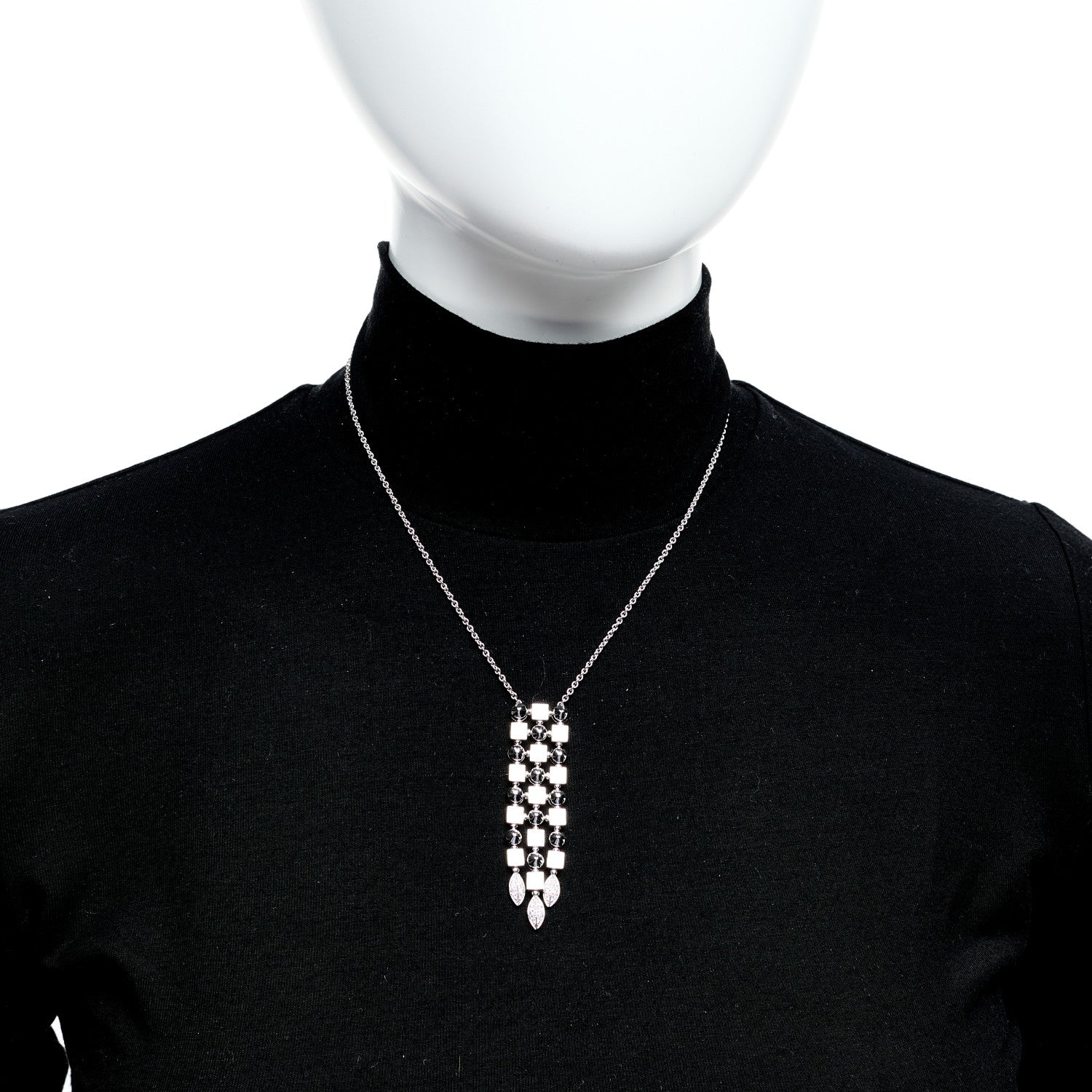 Bulgari 18K White Gold Diamond Lucea Necklace 2 of 6