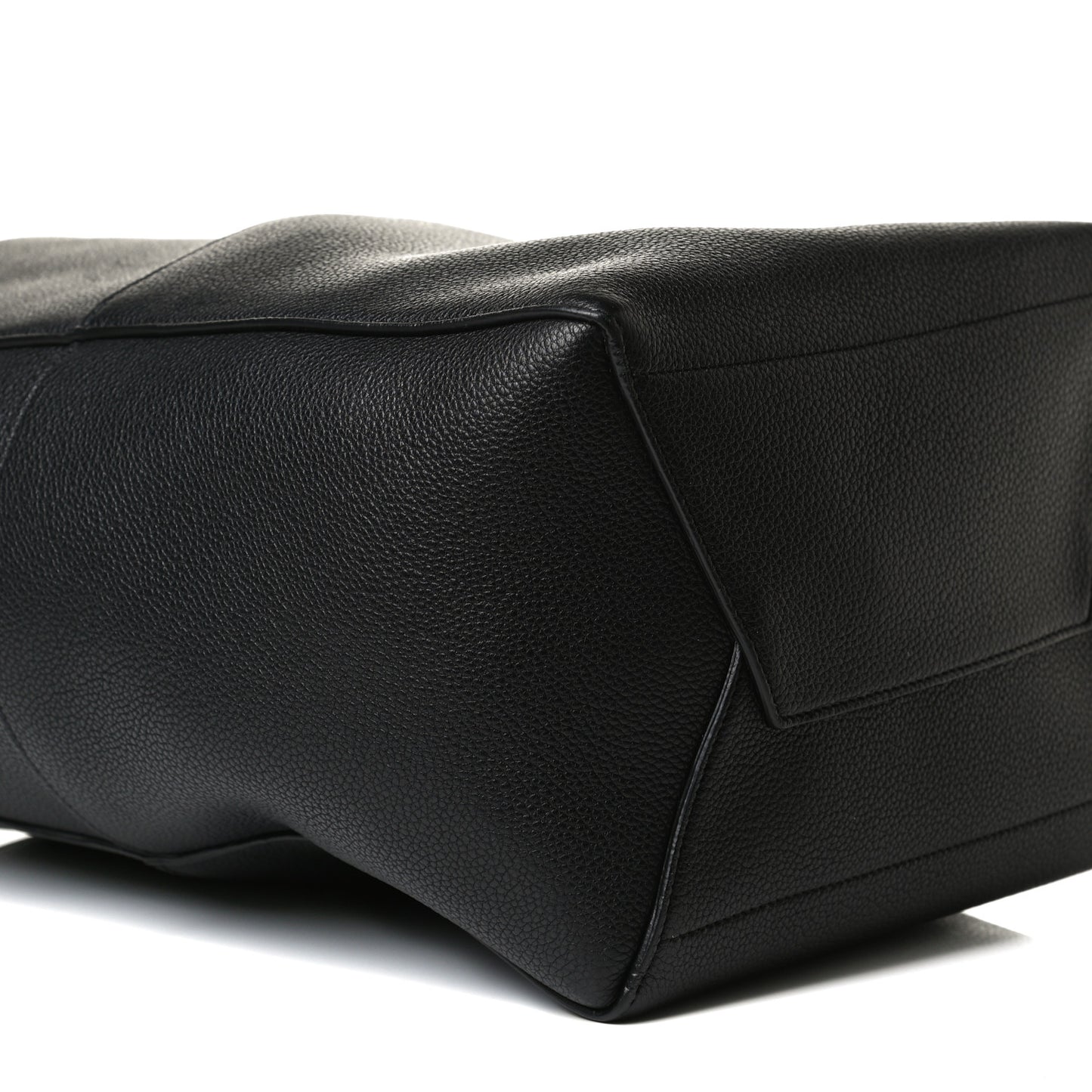 Soft Grained Calfskin Sangle Bucket Bag Black