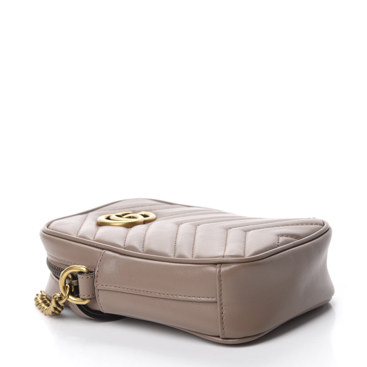 Calfskin Matelasse Mini GG Marmont Crossbody Bag Porcelain Rose