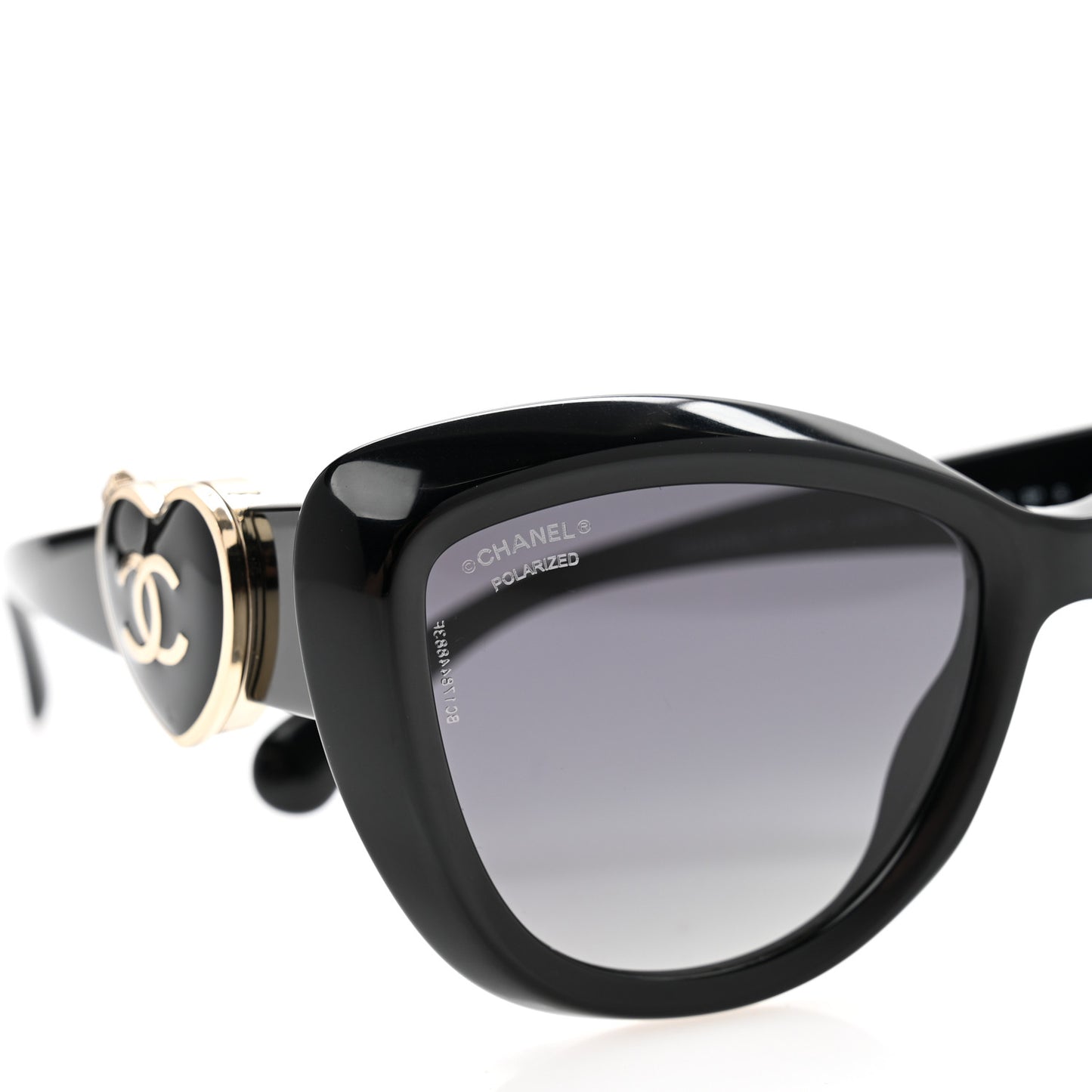 Acetate Enamel Heart Butterfly Sunglasses 5517 Black