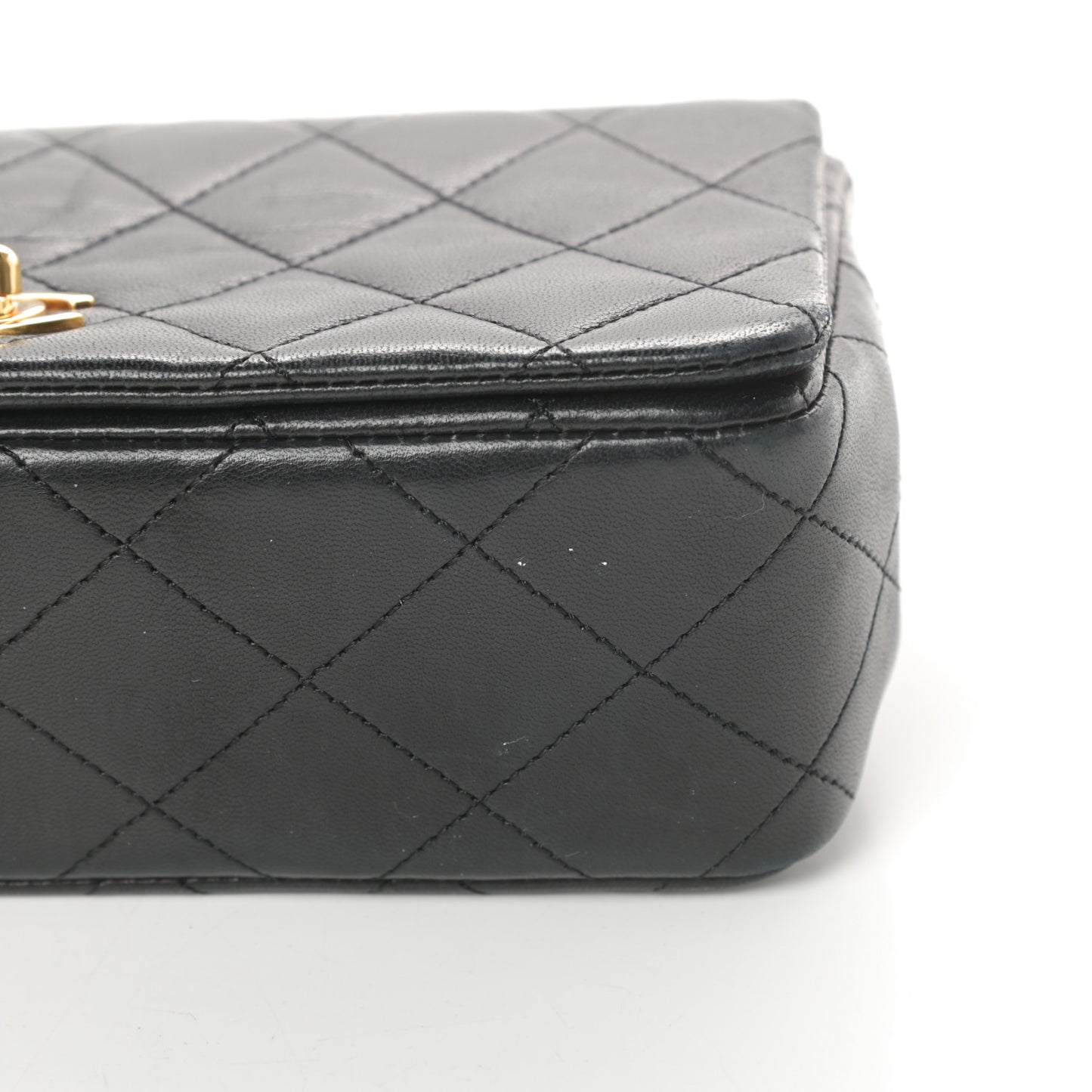 Lambskin Quilted Mini Flap Black
