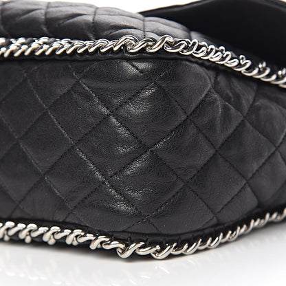 Chanel Washed Lambskin Quilted Maxi Chain Around Flap Black 6 of 13