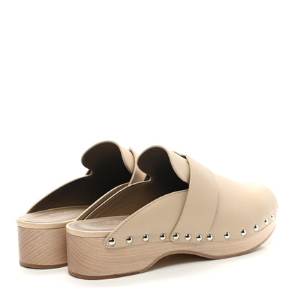 Hermes Calfskin Calya Mules 38 Hetre 4 of 9