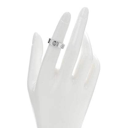 Cartier 18K White Gold 6 Diamond 5.5mm LOVE Ring 49 5 2 of 5
