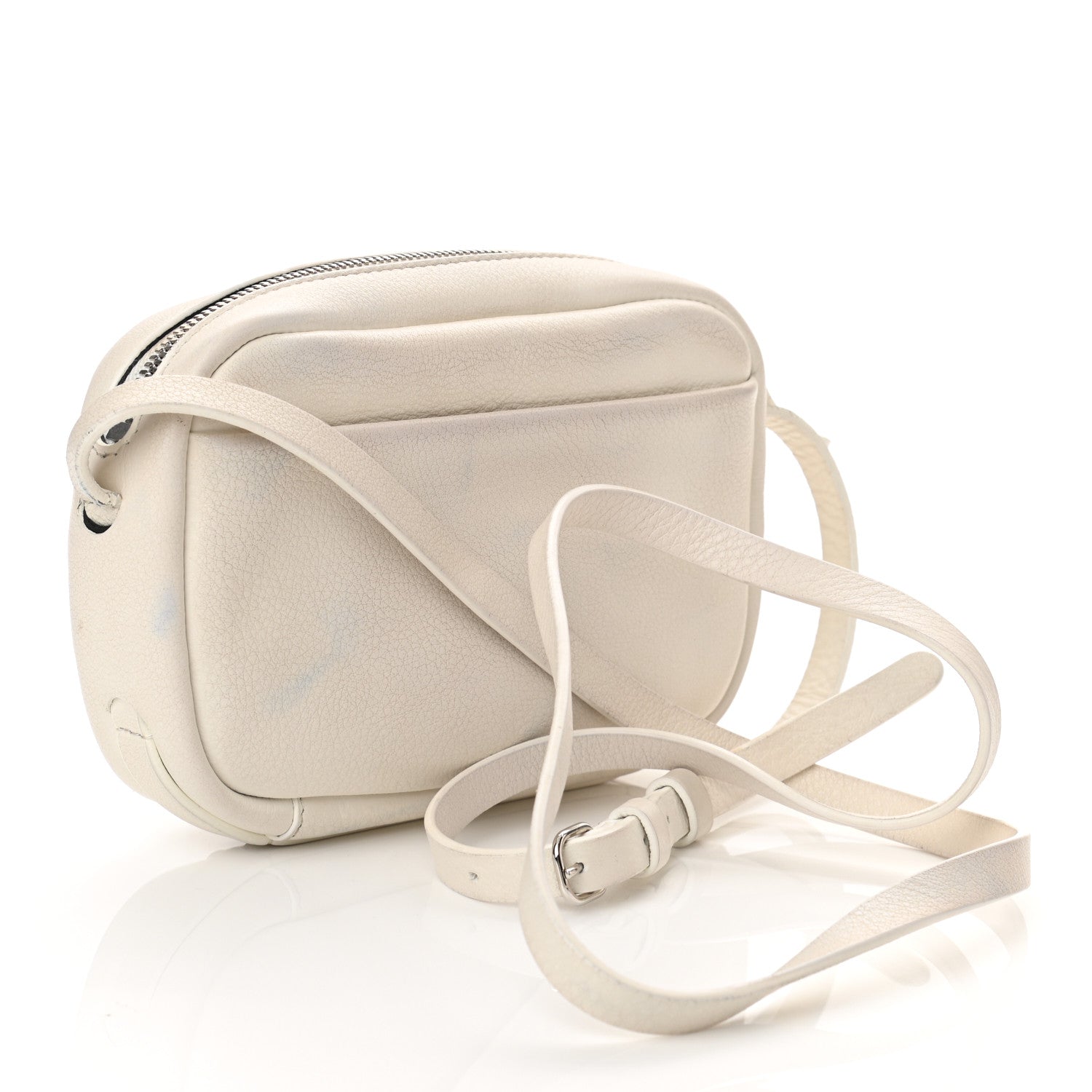Balenciaga Calfskin Logo XS Everyday Camera Bag White 2 of 11