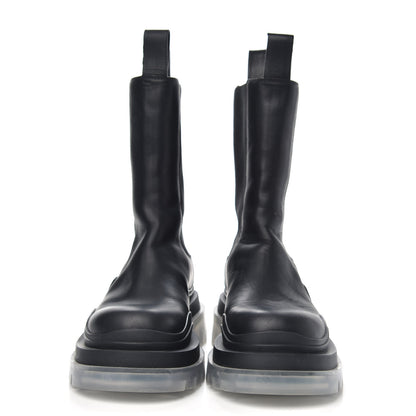 Bottega Veneta Calfskin The Tire Chelsea Boots 37.5 Black Transparent 2 of 9