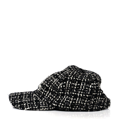 Saint Laurent Wool Tweed Embroidered Baseball Cap 57 Black 3 of 9
