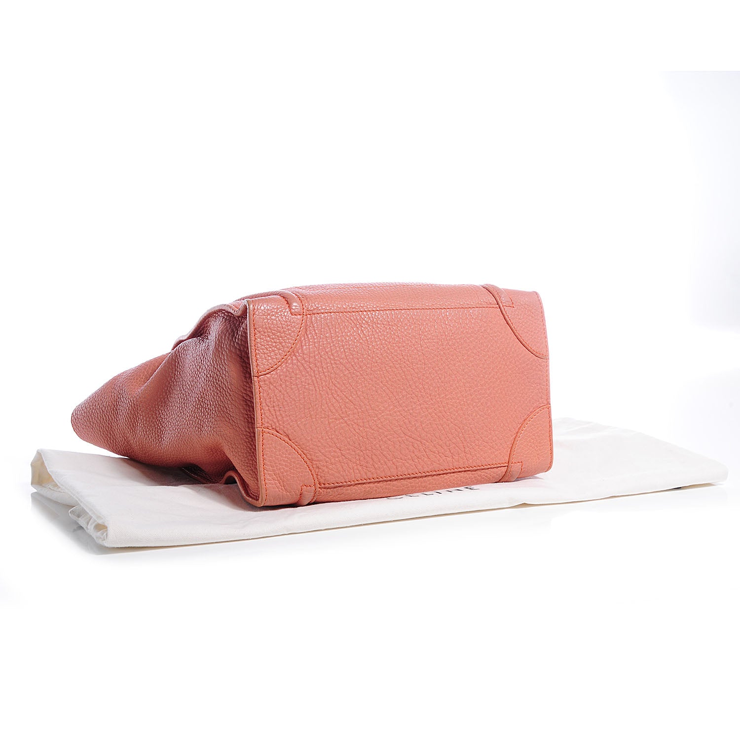 Celine Pebbled Leather Mini Luggage Peach 4 of 8
