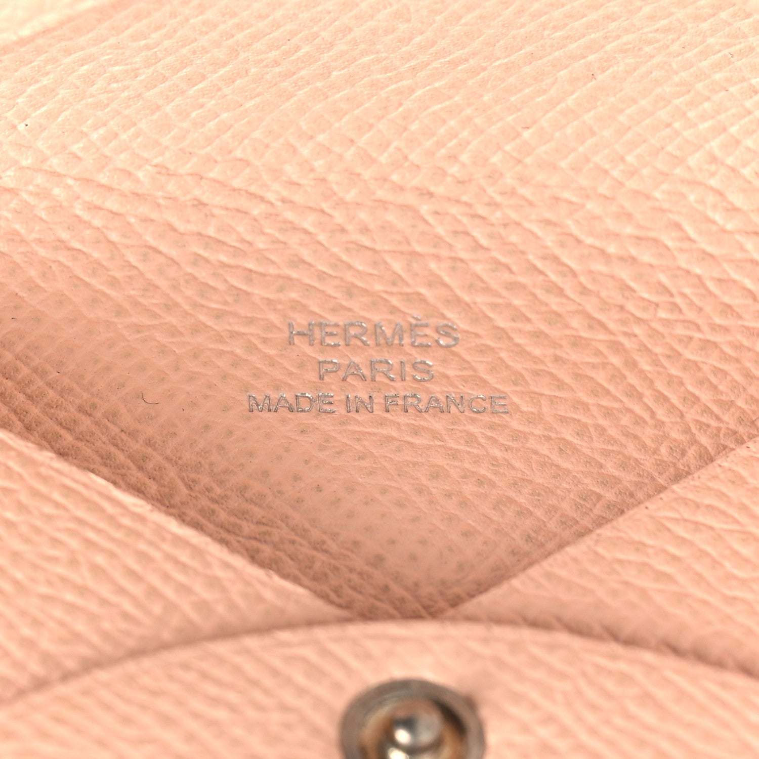 Hermes Epsom Calvi Card Case Rose Eglantine 8 of 8