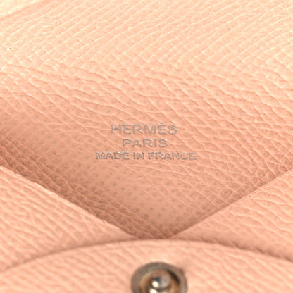 Hermes Epsom Calvi Card Case Rose Eglantine 8 of 8