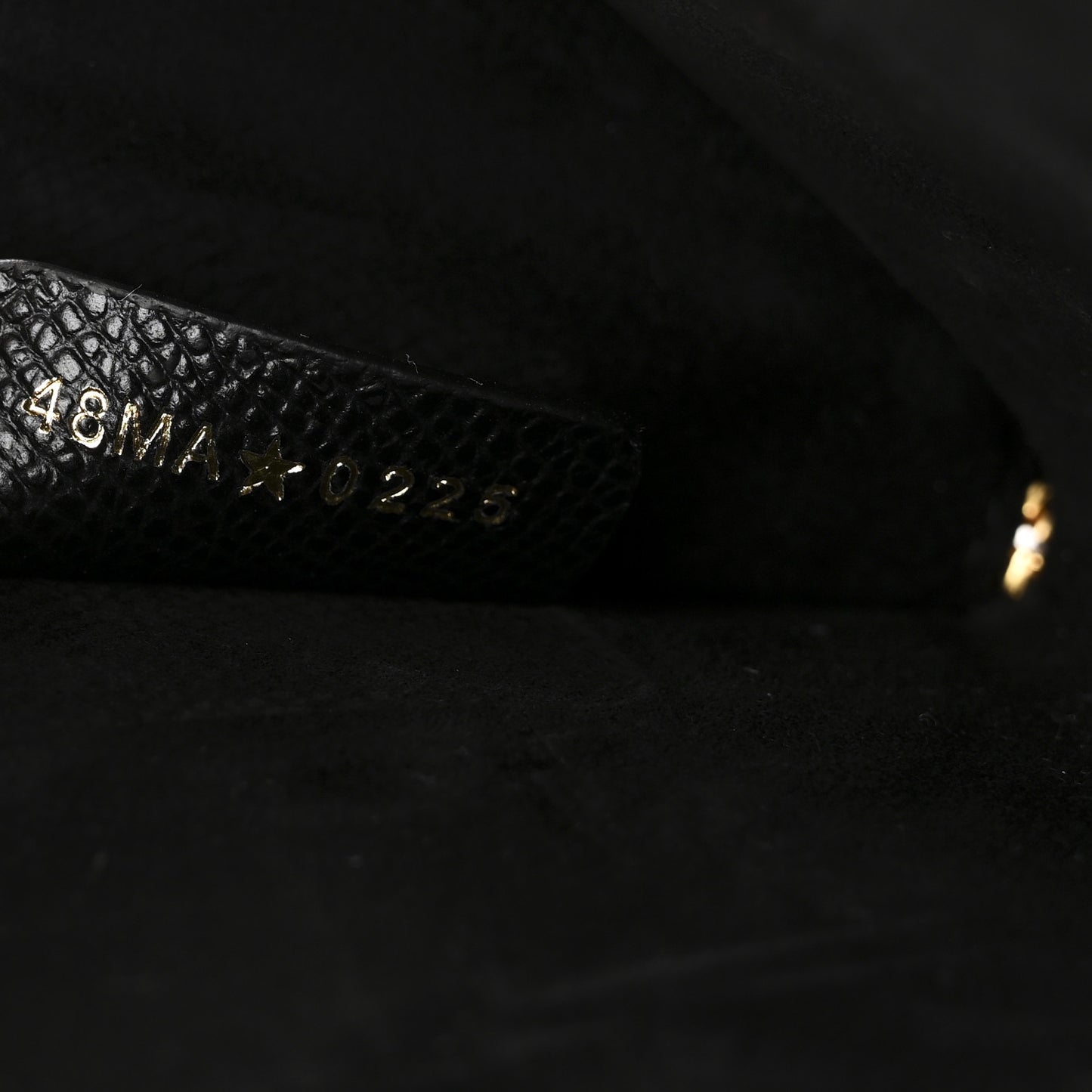 Grained Calfskin Caro Double Pouch Black