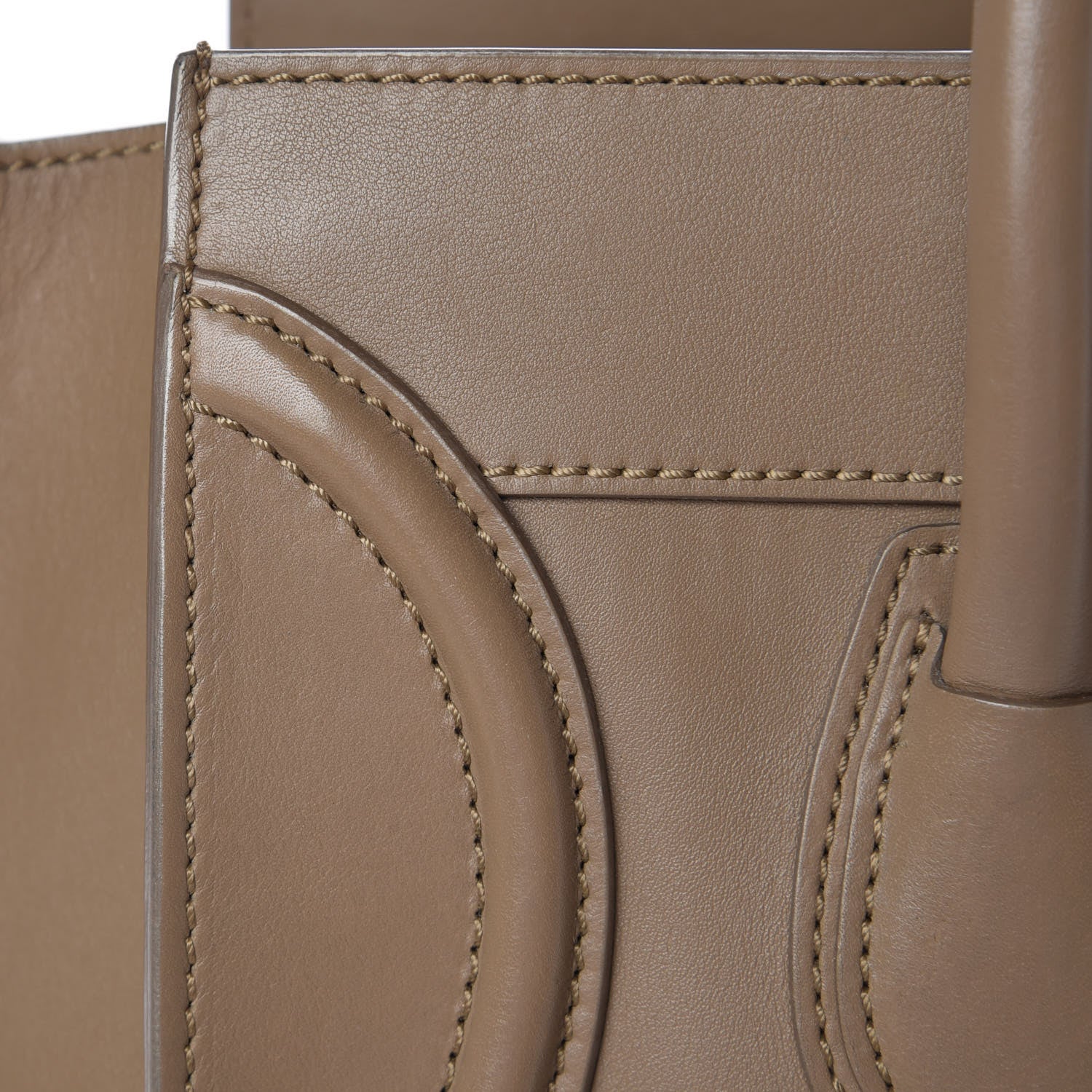 Celine Smooth Calfskin Mini Luggage Taupe 9 of 14