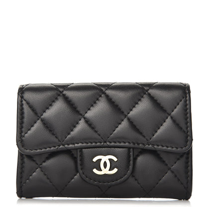 Chanel Lambskin Quilted Flap Card Holder Black 1 of 9