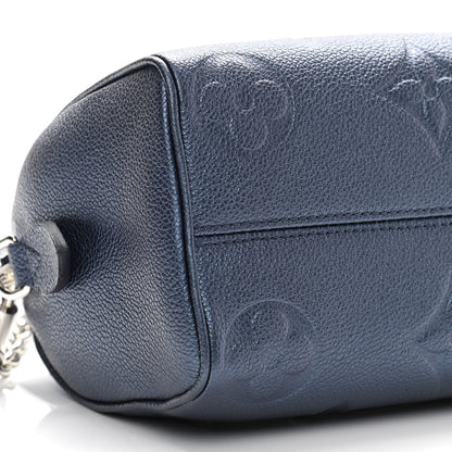 Louis Vuitton Metallic Empreinte Monogram Giant Speedy Bandouliere 20 Navy Nacre 8 of 10