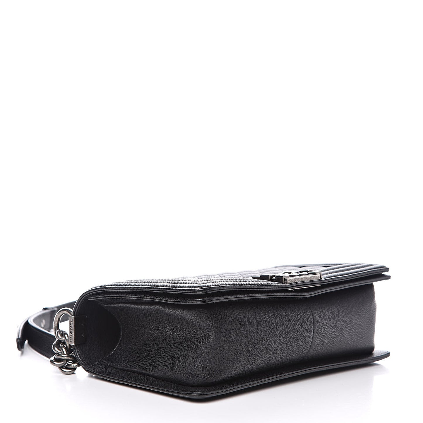 Calfskin Quilted Medium Boy Flap Black