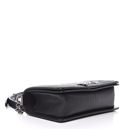 Chanel Calfskin Quilted Medium Boy Flap Black 4 of 12
