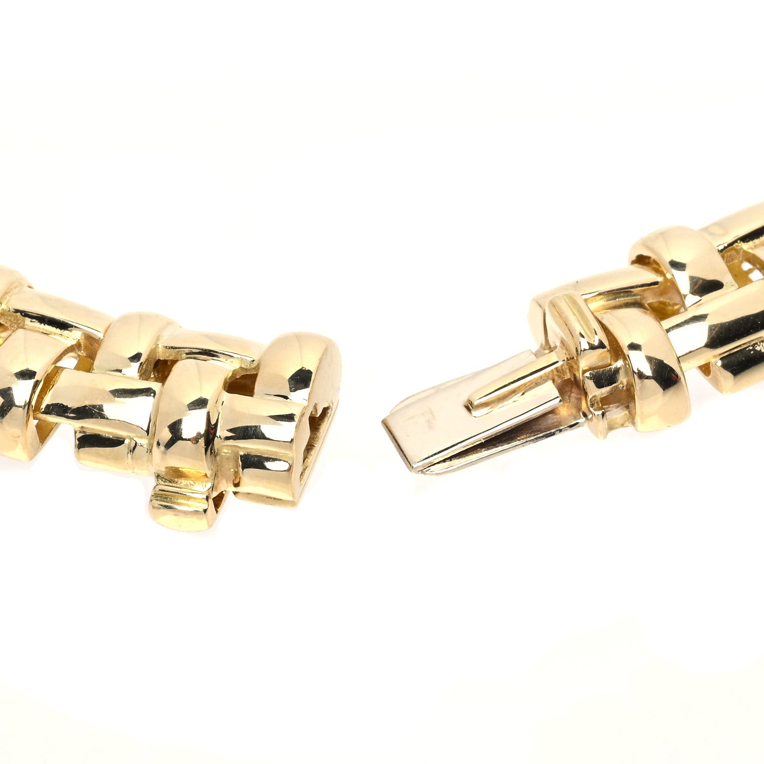 Tiffany 18K Yellow Gold Basket Weave Choker Necklace 5 of 7