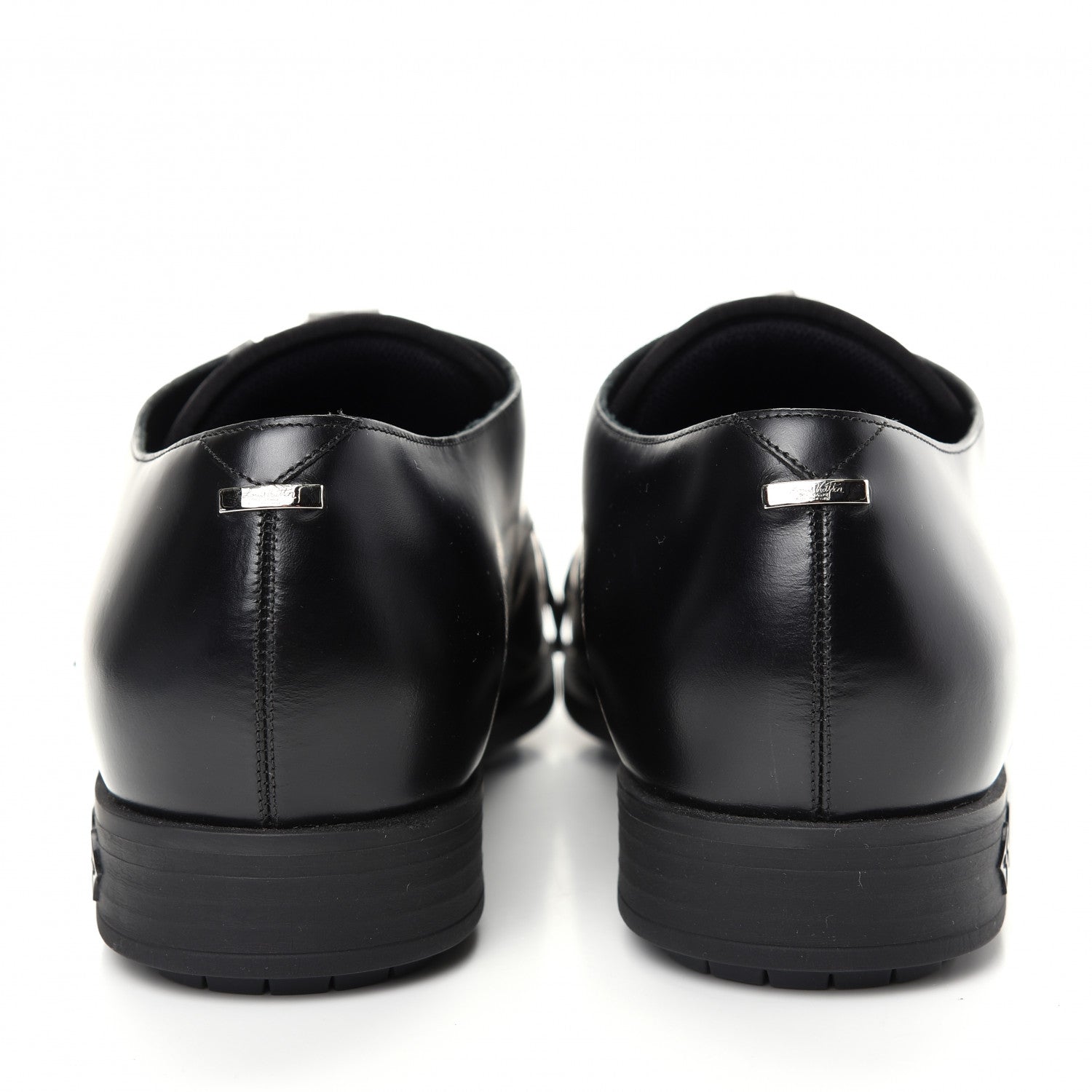 Louis Vuitton Calfskin Mens Formal Derby Shoes 10 Black 7 of 10