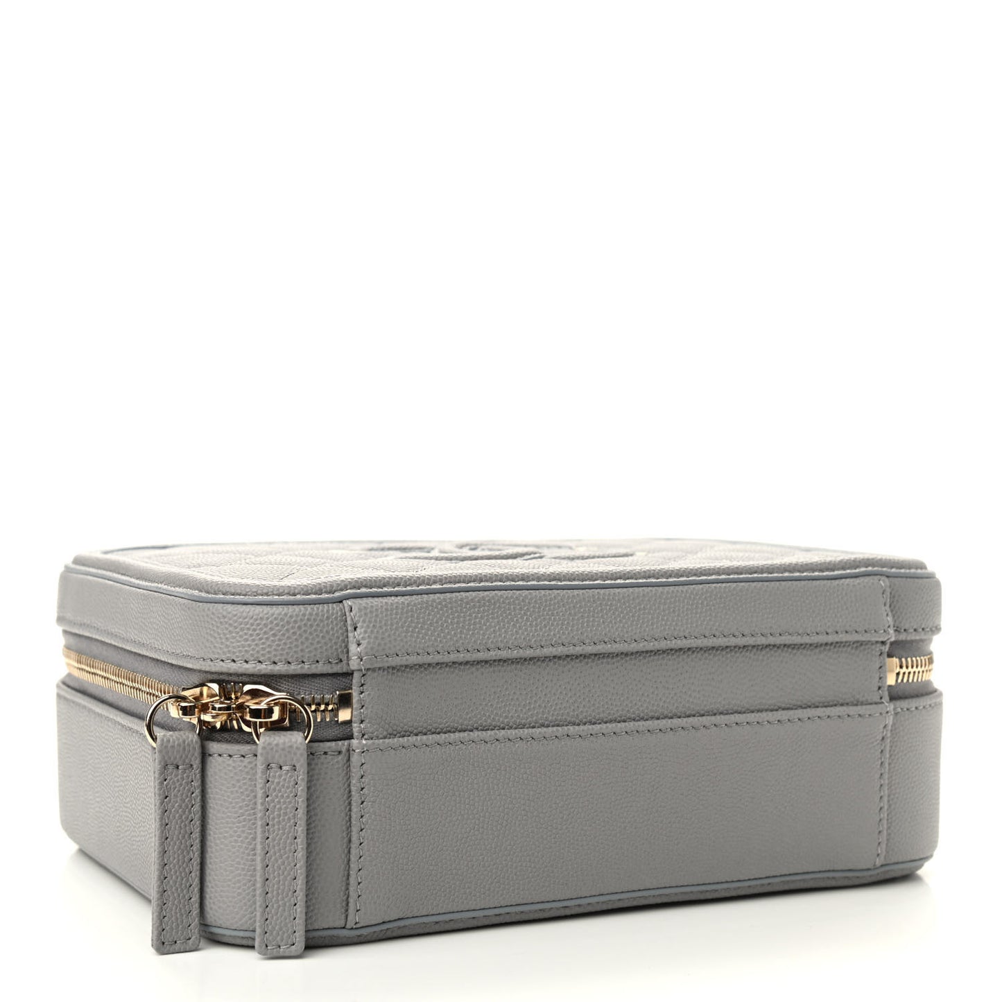 Caviar Quilted Medium CC Filigree Vanity Case Grey