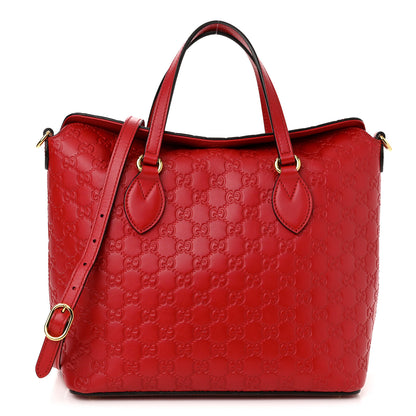 Gucci Guccissima Linea A Foldover Tote Red 1 of 12