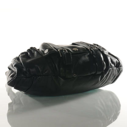 Saint Laurent Leather Mala Mala Horn Bag Black 4 of 8