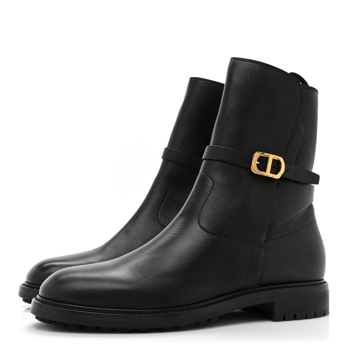 Calfskin Empreinte Ankle Boots 41 Black