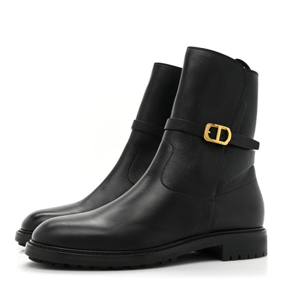 Christian Dior Calfskin Empreinte Ankle Boots 41 Black 3 of 9