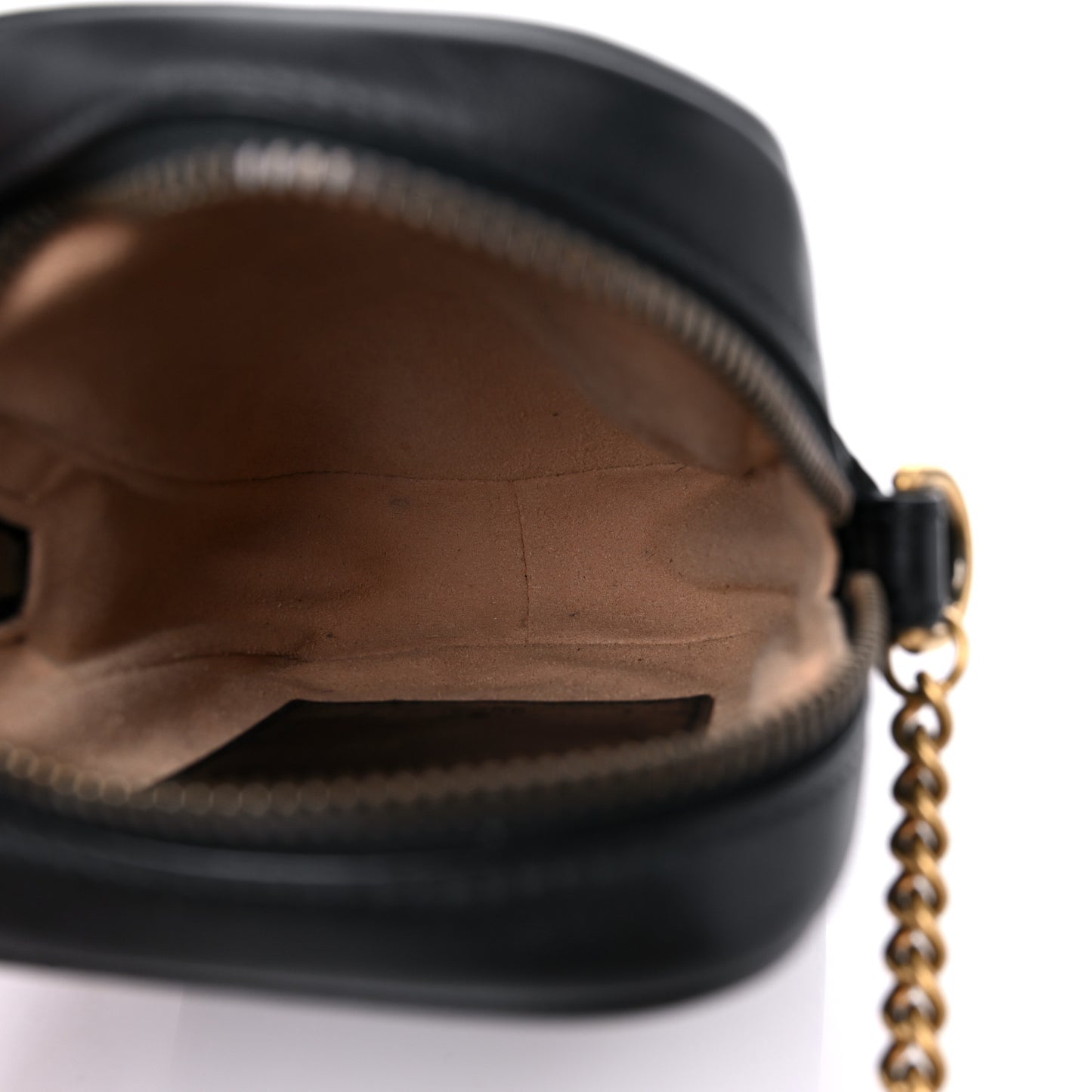 Calfskin Matelasse Mini GG Marmont Crossbody Bag Black