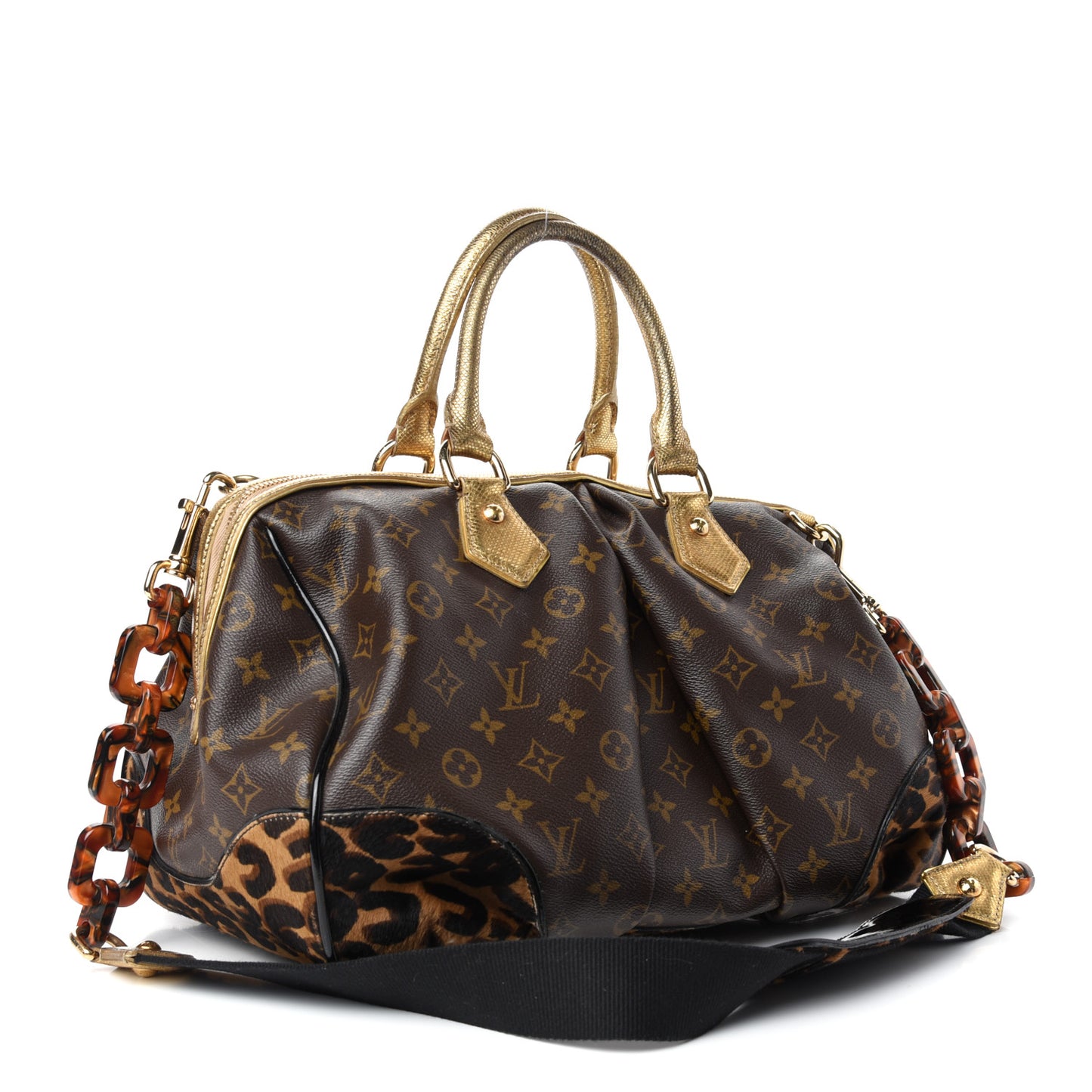Monogram Leopard Stephen Bag