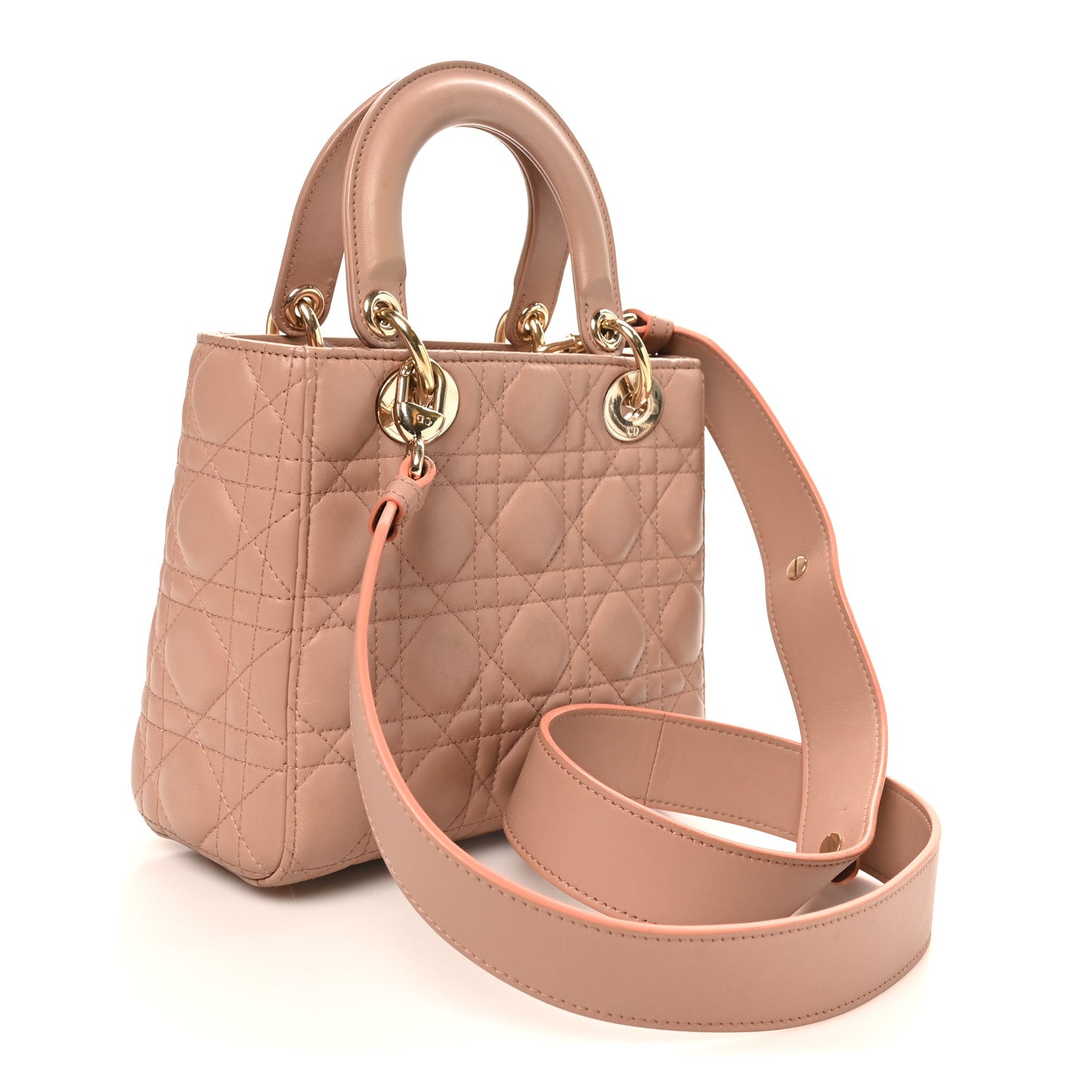 Christian Dior Lambskin Cannage Small My ABCDior Lady Dior Blush 2 of 9