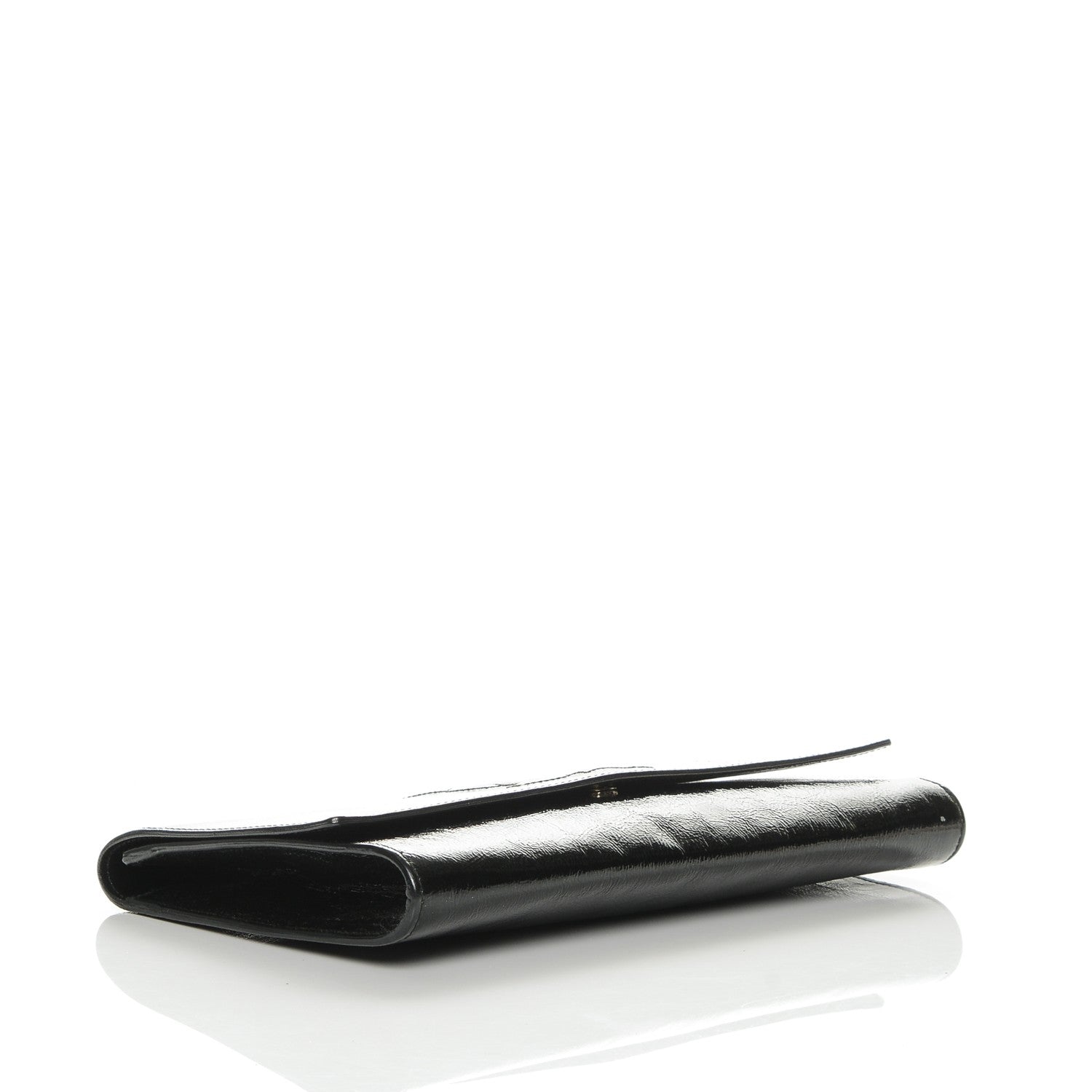 Saint Laurent Textured Patent Monogram Large Belle De Jour Clutch Black 4 of 6