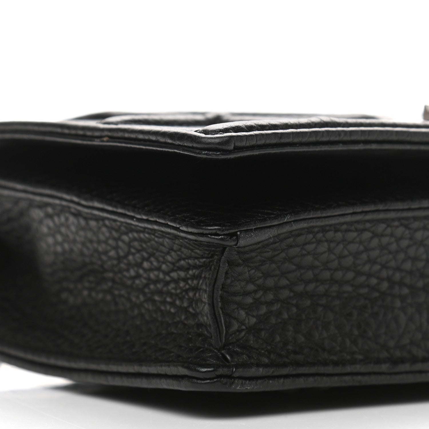 Christian Dior Grained Calfskin Diorama Wallet on Chain Pouch Black 8 of 10