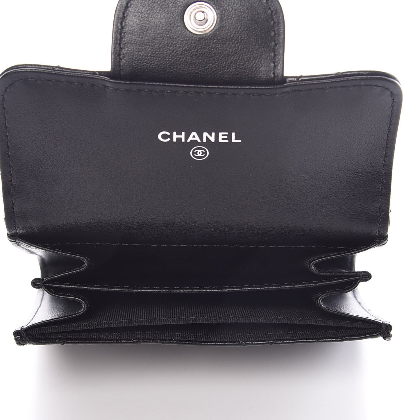 Aged Calfskin Quilted Reissue Flap Card Holder Wallet So Black