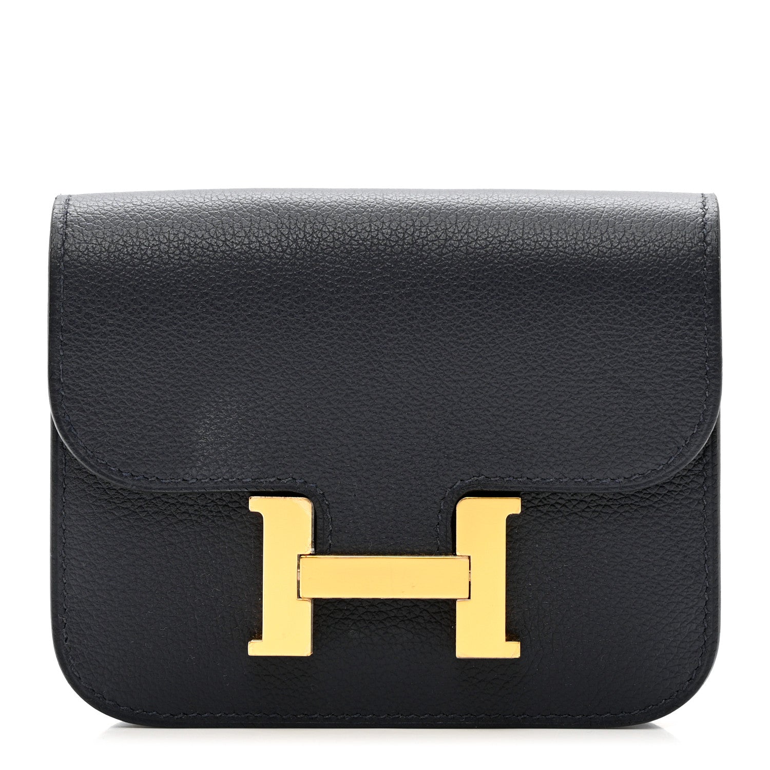 Hermes Evercolor Constance Slim Wallet Bleu Nuit 1 of 7