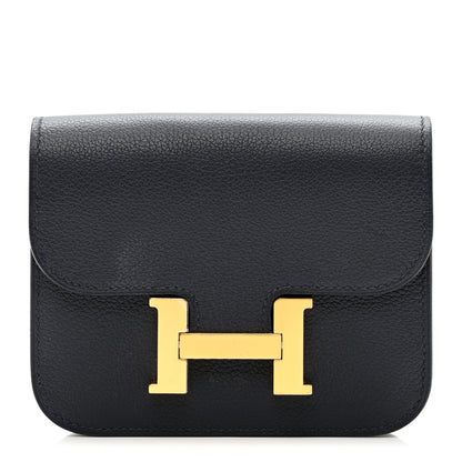 Hermes Evercolor Constance Slim Wallet Bleu Nuit 1 of 7