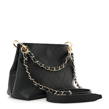 Chanel Caviar Quilted Small City Walk Hobo Black 3 of 10