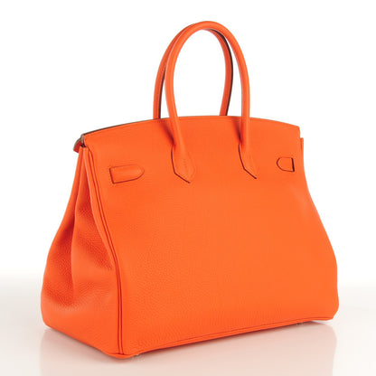 Hermes Togo Birkin 35 Feu Orange 3 of 22