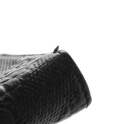 Burberry Grainy Calfskin Check Embossed Elmore Zip Around Wallet Black 7 of 7