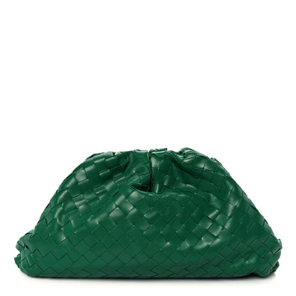 Bottega Veneta Nappa Maxi Intrecciato The Pouch Oversized Clutch Racing Green 1 of 11