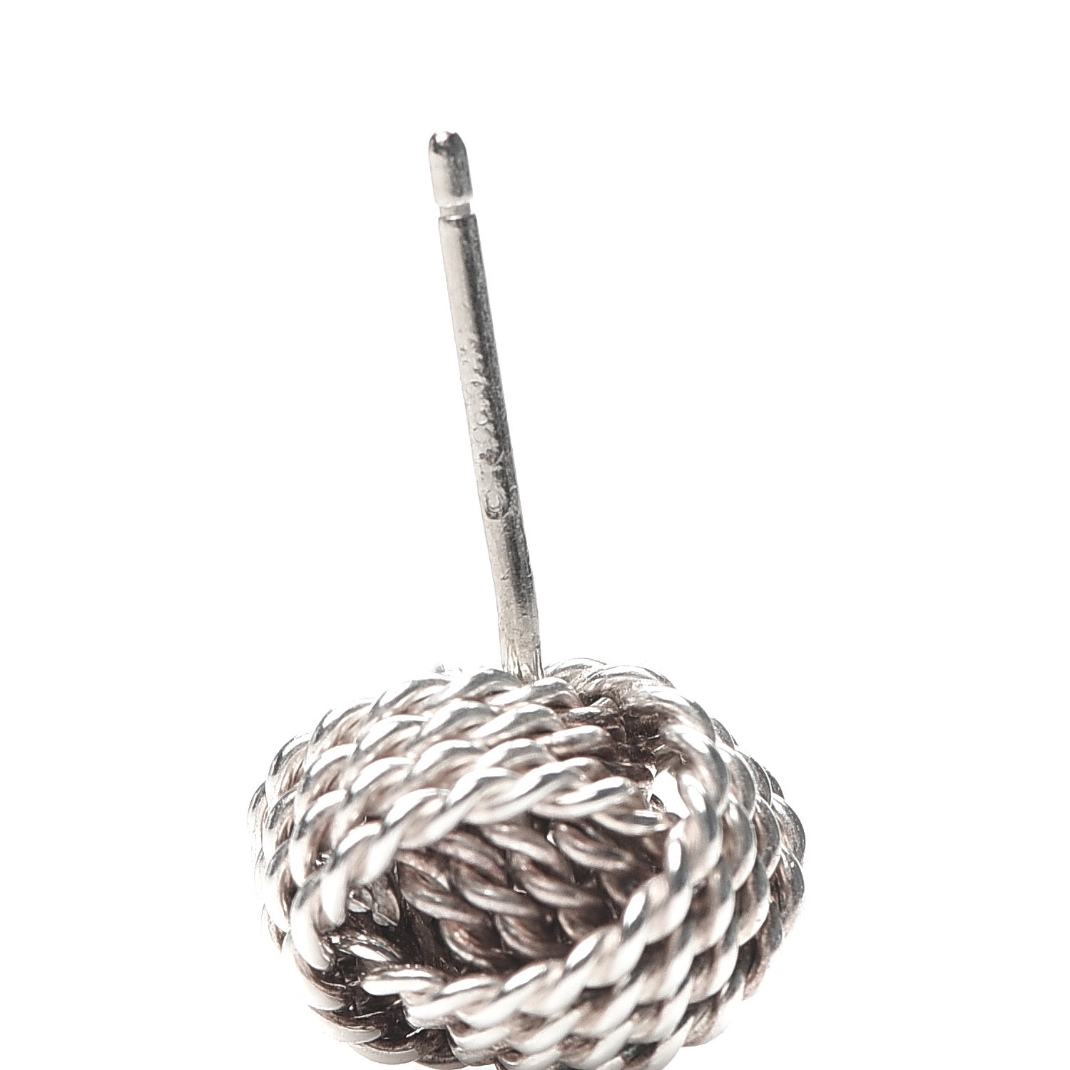 Tiffany Sterling Silver Twist Knot Earrings 4 of 5