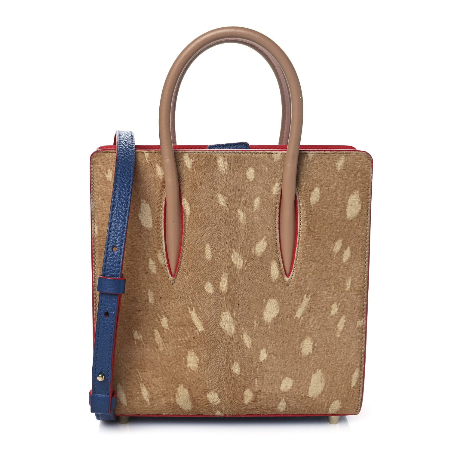 Christian Louboutin Calfskin Pony Hair Small Paloma Espadon Gold 1 of 10