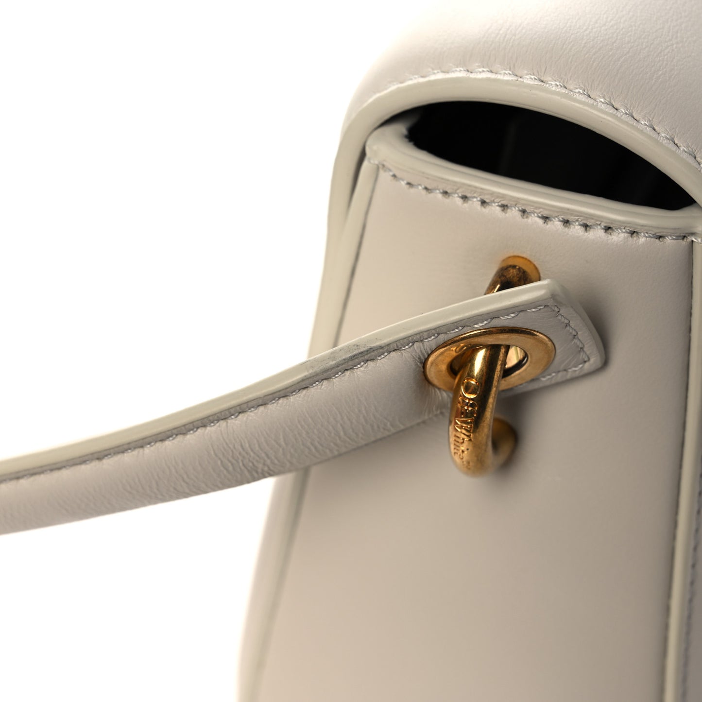 Calfskin Burrow 22 Shoulder Bag Beige